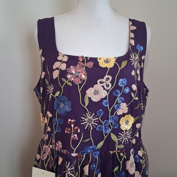 JessaKae Embroidered Jadmine Sequins Dress NWT Size XL - Picture 8 of 11